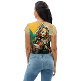 Guitar All Over Print Crop Tee Back View